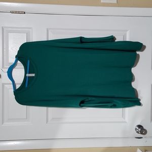 Emerald green long sleeve blouse